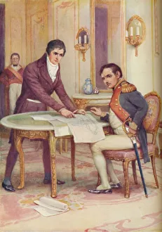 Harold Wheeler Prints: Fulton Explains His Submarine to Napoleon, c1925. Artist: Arthur Percy Dixon