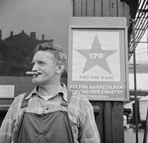 Star Shapes Gallery: Fulton fish market hooker, New York, 1943. Creator: Gordon Parks