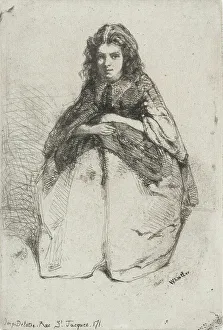 Whistler J Mcneill Prints: Fumette, 1858. Creator: James Abbott McNeill Whistler