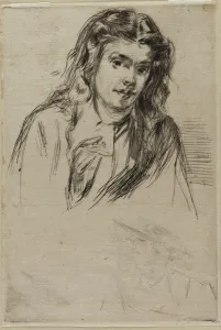 Dressmaker Prints: Fumettes Bent Head, 1859. Creator: James Abbott McNeill Whistler