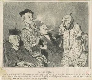 Hookah Prints: Fumeurs et priseurs, 19th century. Creator: Honore Daumier