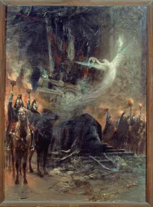 Jean Louis Charles Garnier Prints: Funérailles de Victor Hugo - la veillée sous l'arc de triomphe