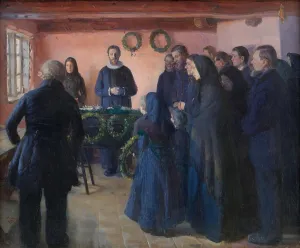Ancher Anna Prints: A Funeral, 1891. Creator: Anna Kirstine Ancher