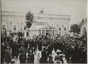 State Central Literary Museum Gallery: The Funeral of Anton Chekhov on the Novodevichy Cemetery, July 22, 1904, 1904. Artist