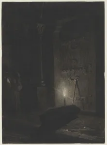 Jean Paul Laurens Prints: A Funeral, c. mid-1870s-early 1880s. Creator: Jean-Paul Laurens (French, 1838-1921)