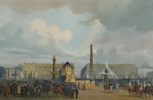Typogravure Prints: The Funeral Cortege of Napoleon in the Place De La Concorde, December 15, 1840, (1896)