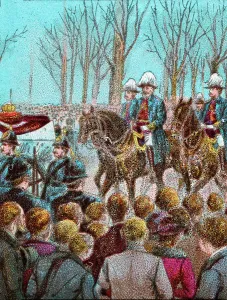 Glass Plate Negative Prints: The Funeral Cortege of Queen Victoria followed by King Edward VII, 1901 (c1902)