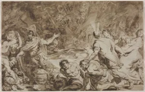 1732 1806 Prints: The Funeral of Decius Mus, 1774. Creator: Jean-Honore Fragonard (French, 1732-1806)