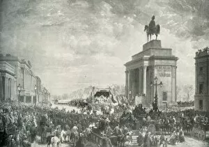 Maxwell Gallery: The Funeral of the Duke of Wellington Passing Apsley House, November 18, 1852, (c1897)