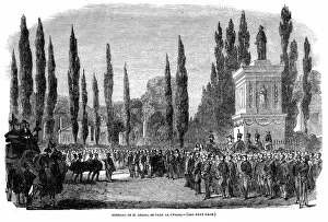 Funeral of Francois Arago, French astronomer, physicist and politician, Paris, 5 October 1853