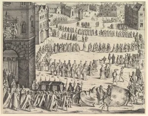 Wenceslaus And Xa0 Prints: Funeral of General Johan Baptiste von Taxis, 1645. Creator: Wenceslaus Hollar
