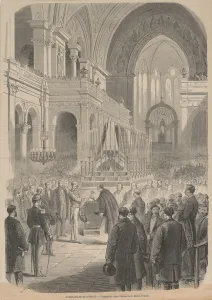 Rossini Prints: The funeral of Gioacchino Rossini. The consecration in the Church of the Holy Trinity