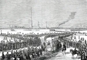Bier Prints: Funeral of the Grand Duchess Marie Nicolaievna at St. Petersburg, 1876. Creator: Unknown