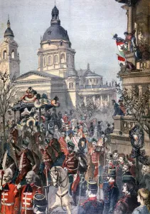 Lajos Prints: Funeral of Lajos Kossuth, Budapest, 21st March 1894. Artist: Paul Merwart
