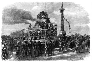 Incense Burner Prints: Funeral of the late King of the Belgians: the funeral car