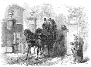 Tenants Prints: The Funeral of Lord Palmerston: the hearse leaving Brocket Hall