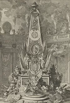 Sebastien Collection: Funeral monument to Charles V, Duke of Lorraine, frontispiece to Les Actions glorieuse