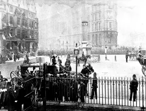 Mourner Prints: The Funeral of Mr. Gladstone: arrival of the Lord Mayor and Sheriffs at Westminster Abbey