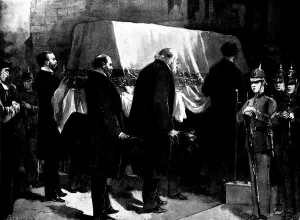 Mourner Prints: The Funeral of Mr. Gladstone: bearing the body into the Abbey, 1898. Creator: Unknown