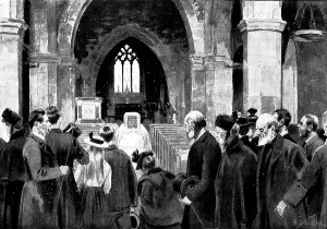Mourner Prints: The Funeral of Mr. Gladstone: the lying-in-state in Hawarden Church