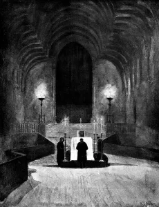 Mourner Prints: The Funeral of Mr. Gladstone: the lying-in-state in Westminster Hall - a midnight vigil