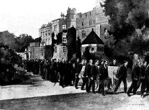 Mourner Prints: The Funeral of Mr. Gladstone: the procession leaving Hawarden Castle
