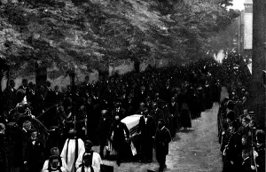Mourner Prints: The Funeral of Mr. Gladstone: the procession passing the corner of Church Street
