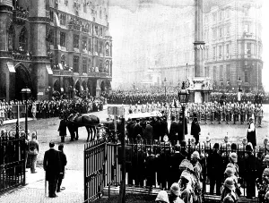 Mourner Prints: The Funeral of Mr. Gladstone: removing the body from the funeral car
