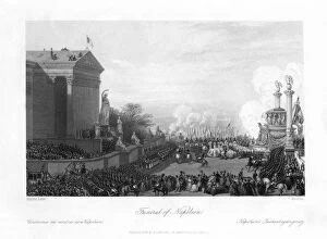 The funeral of Napoleon Bonaparte, 1818.Artist: Charles Mottram