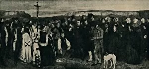 Bereaved Gallery: Funeral at Ornans, c1850, (1935). Creator: Giraudon