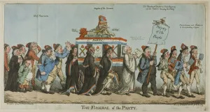 Argus Prints: The Funeral of the Party, published October 30, 1798. Creator: Charles Williams