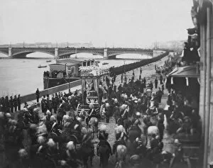 The funeral procession of the Deceased Heir to Throne, Grand Duke Nicholas Alexandrovich of Russia