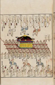 Joseon Dynasty Prints: The funeral procession of Empress Myeongseong (1851-1895)