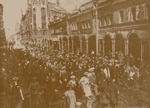 Russian Music Prints: Funeral procession of Nikolai Rimsky-Korsakov in Petersburg, 1908