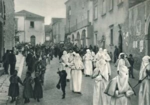 Funeral procession, Taormina, Sicily, Italy, 1927. Artist: Eugen Poppel