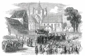 Saxe Coburg And Gotha Leopold Of Prints: Funeral of the Queen of the Belgians - the Procession, 1850. Creator: Unknown