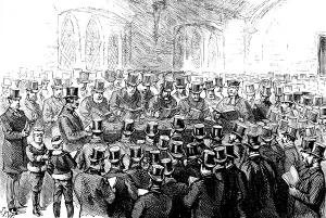 W J F Prints: Funeral of the Rev. Dr. Adler: service in the Chapel, Willesden, 1890. Creator: Unknown