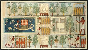 Egyptian Art Gallery: Funeral Ritual in a Garden. The tomb of Minnakht, Thebes, New Kingdom, 18th Dynasty, ca. 1479-1425 B