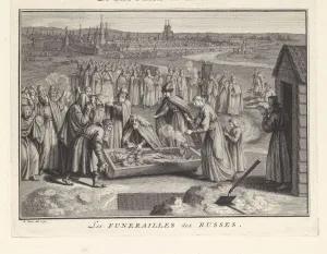 Picart Collection: Funeral in Russia, 1732. Artist: Picart, Bernard (1673?1733)