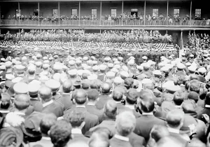 Navy Yard Prints: Funeral Services, Brooklyn Navy Yard, 1914. Creator: Bain News Service