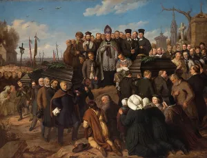 Mourner Prints: Funeral of the Five Victims, 1861. Creator: Aleksander Lesser