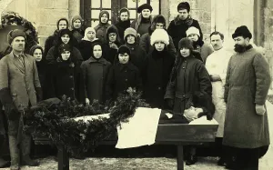 Colonists Prints: Funeral of Walter Leman, 1922-1926. Creator: Unknown