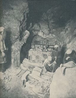 Mummy Collection: Funerary Chamber Where Egyptian Mummies Awaited Resurrection, c1935
