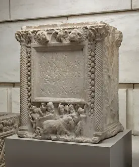 Latin Prints: Funerary Monument of Quintia Sabina, 1st century. Creator: Unknown
