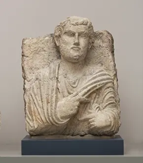 Bust Prints: Funerary Portrait, 3rd century. Creator: Unknown