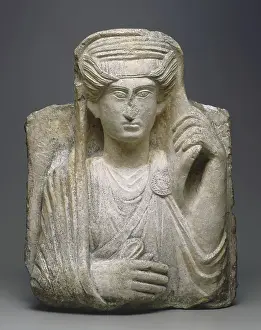 Bust Prints: Funerary Portrait, 3rd century. Creator: Unknown