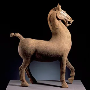 Funerary Sculpture of a Horse, 25-220. Creator: Unknown