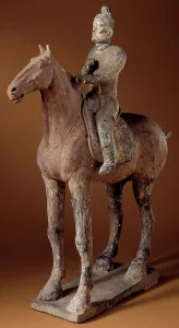 Mould Prints: Funerary Sculpture of a Horse and Rider, between 618 and 906. Creator: Unknown