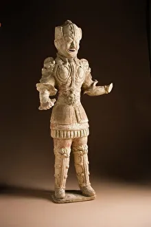 Incised Prints: Funerary Sculpture of a Soldier (image 1 of 2), between c.618 and c.700. Creator: Unknown