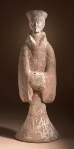 Han Dynasty Prints: Funerary Sculpture of a Standing Man, 206 B.C.-25 A.D.. Creator: Unknown